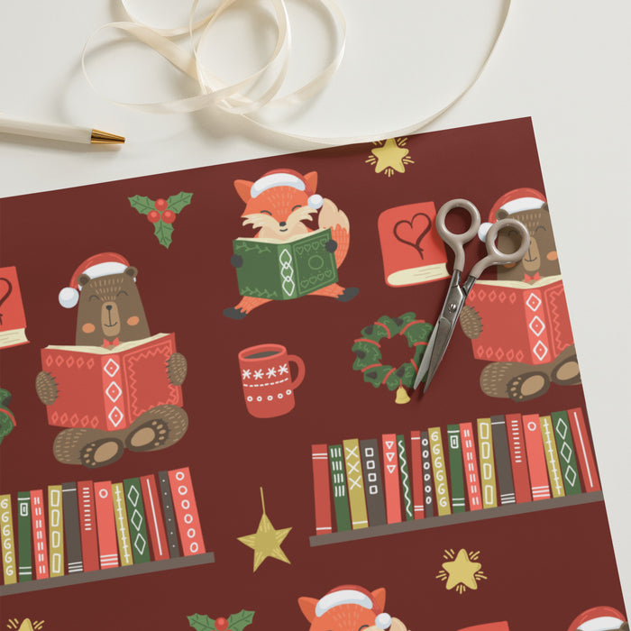 Bookish Holiday Wrapping Paper