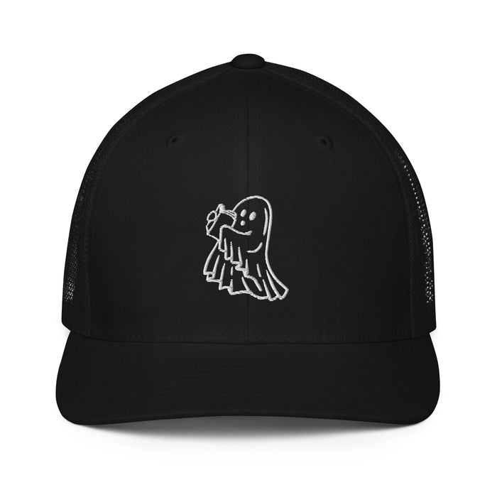 Ghost Reading a Book Closed-back Trucker Cap