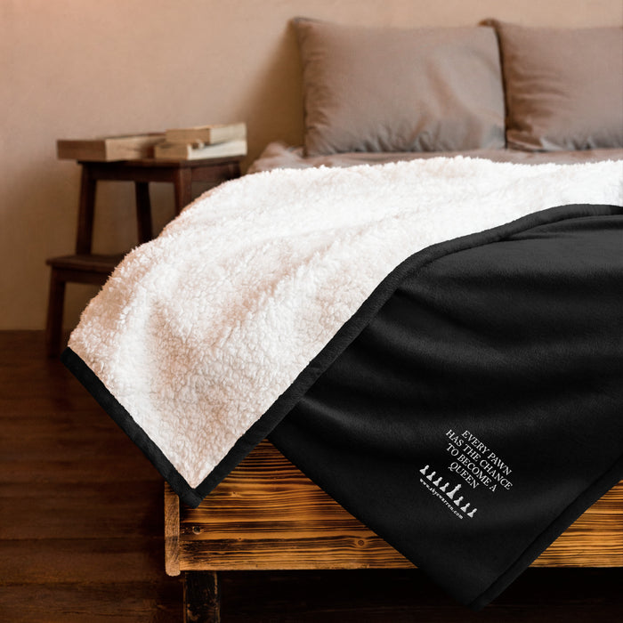 A King Only Bows Premium Sherpa Blanket